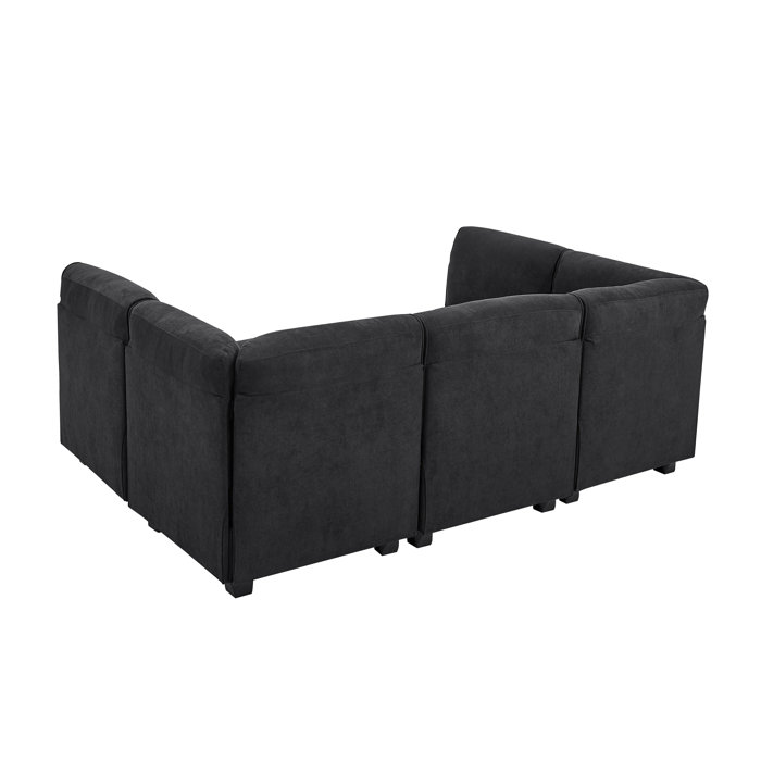 Mercury Row® Roeder 6 Piece Upholstered Sectional & Reviews Wayfair